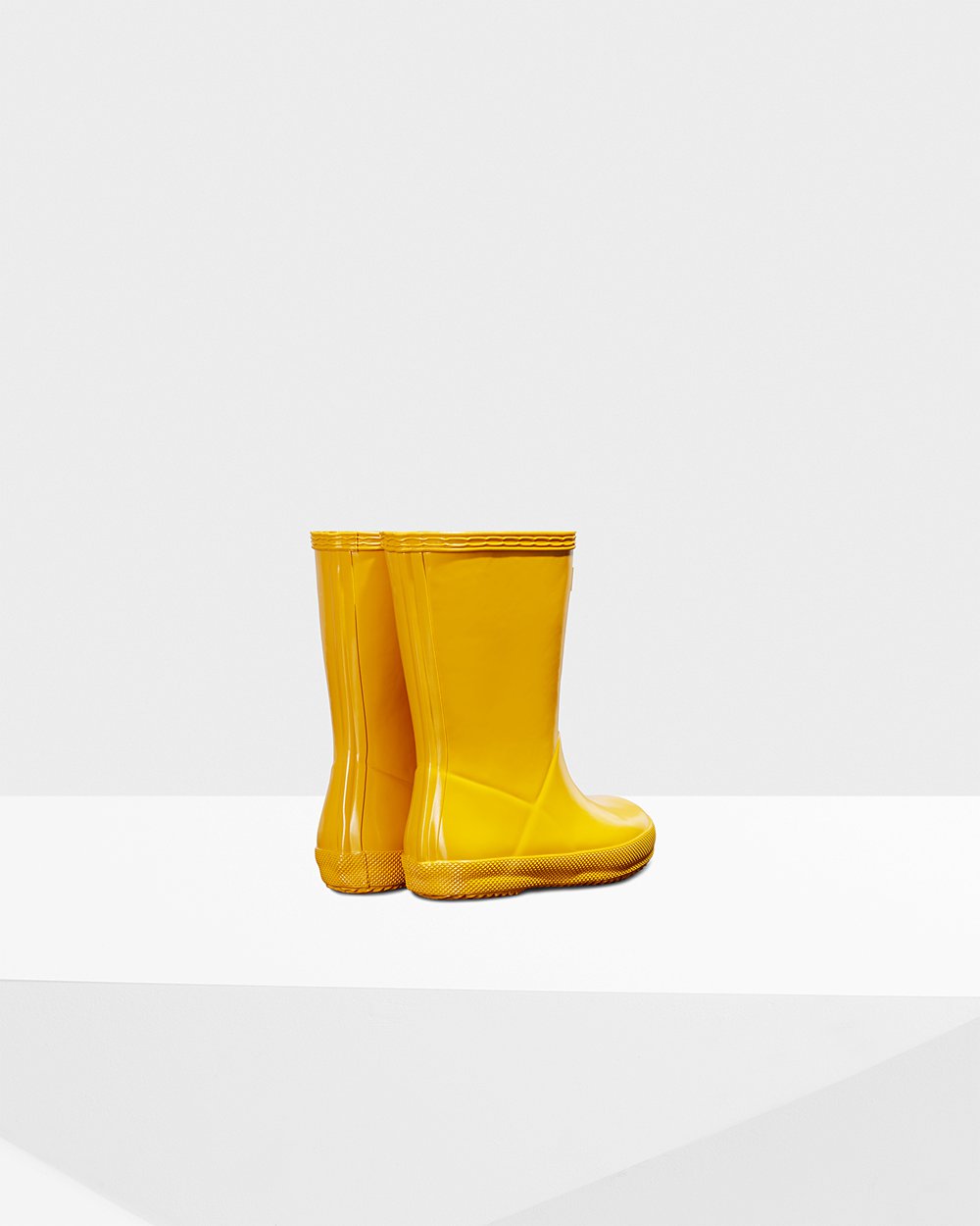 Bottes de Pluie Hunter Original First Classic Gloss Enfant Jaune KYXELAH-85